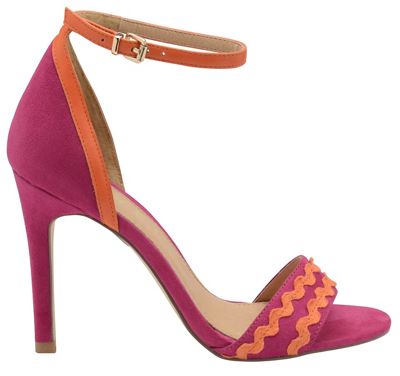 Fuchsia 'Berkley' ladies stiletto heeled sandals